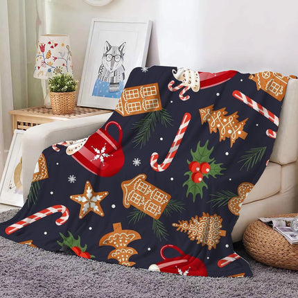 Christmas Decoration Blanket Holiday Blanket Red Festive Blanket Christmas Tree Polo Sofa Blanket Flannel Blanket