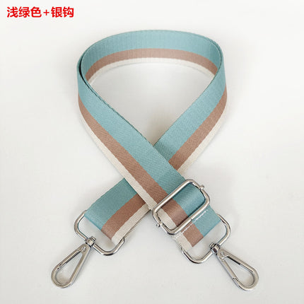 Thickened Color Stripe Wide Shoulder Strap Adjustable Shoulder Crossbody Bag Strap Small Fresh Women's Bag Extended Belt Wholesale Belt
