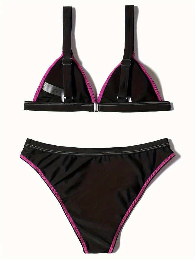 Billion Swimming 2024 European and American New Sexy Sleeveless Stitching Swimsuit Swimsuit Women's Bikini suit