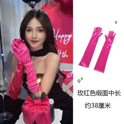 Long Sun Protection Gloves for Women in Summer Driving Uv Thin Breathable Non-Slip Touch Screen Outdoor Sunshade Ice Sleeves