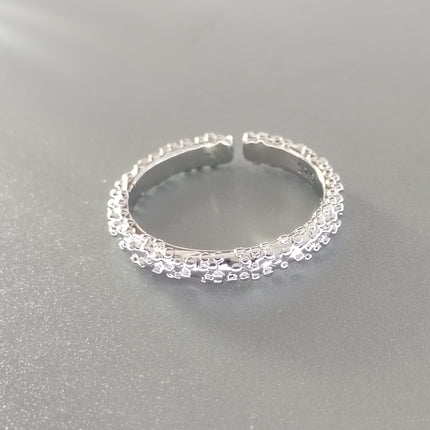 s925 sterling silver plated ring Women's wholesale niche women's high-end sense ins style simple ring light luxury retro ring wholesale