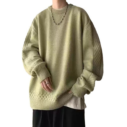 Lazy Style Sweater Men's Spring and Autumn Casual suit Set Matching Jeans Men's Sweater Fashion Two-piece Set