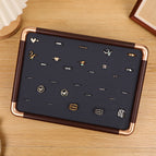 Gold rounded corner gray 90-bit ring plate