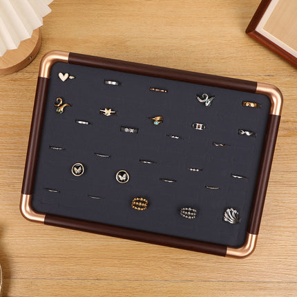 Light Luxury Gold Rounded Jewelry Display Tray for Jewelry, Necklace, and Ring Display