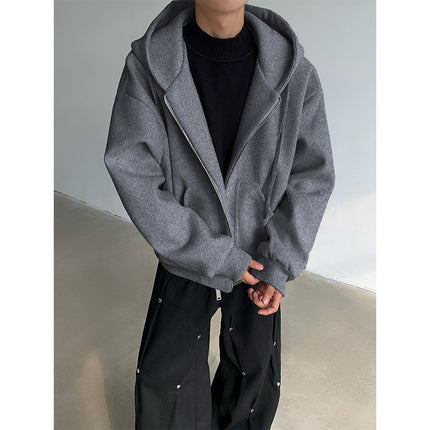 In Stock! 24 Autumn and Winter Thickeneded Normcore Korean Style Lazy Wide Version Woolen Jacket Windbreaker Jacket Jk83-P135