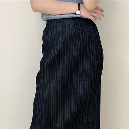 Summer New Elegant Miyake Skirt Casual Pleated Slim Long High Elastic Pleated Hip Skirt One Step Skirt