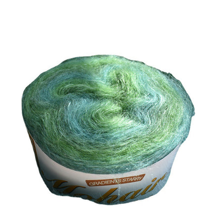Warm color fancy gradient mohair long segment dyed mohair fine thread crochet sweater silk young mohair wool ball