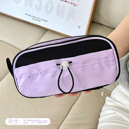 Cute Pure Color Satchel Cosmetic Bag for Women, Satchel Large-Capacity Skin Care Product Brush Storage Bag, Travel Toiletry Bag