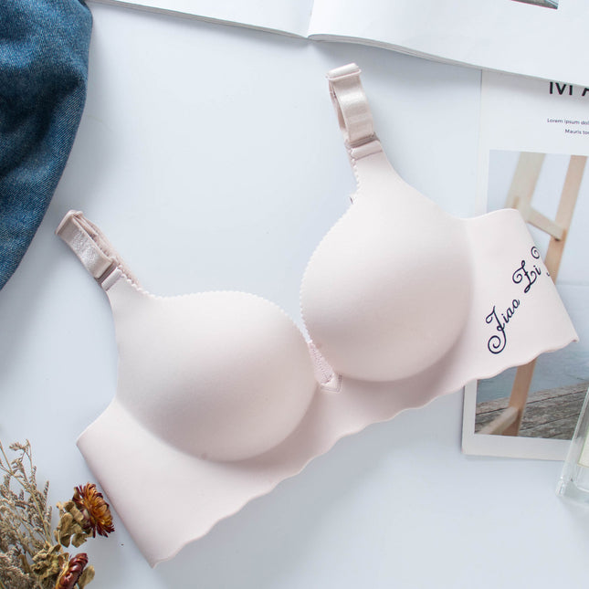 Japanese and Korean-style Underwear without Steel Ring Glow Adjustable Bra New Small Chest Flat Chest 5CM Thickened Gather Girl's Bra