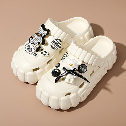 Nurse Hole Shoes Women's Summer Outer Wear EVA Fashionable Non-Slip Platform Sandals Soft Beach Shoes Baotou Slippers