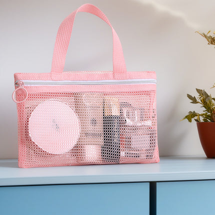Summer mesh beach bag multifunctional makeup wash bag portable multi-pocket swimming bath bag factory direct sale