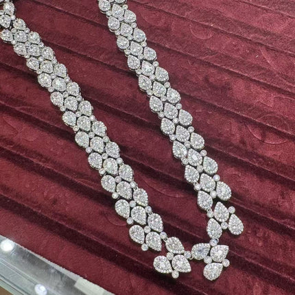 Water Drop Shape Full of Zirconia, Ladylike Temperament, High-End, Light Luxury and Heavy-Duty Women's Necklace Set