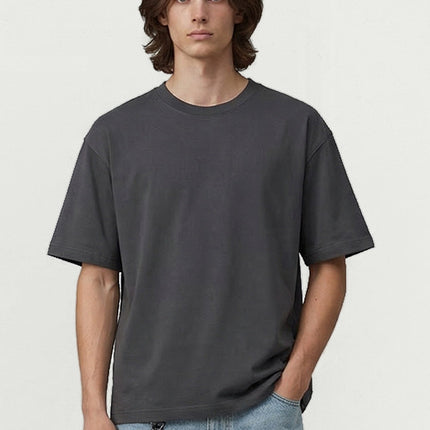 Dan Baoni | Summer Cool Sense Sunscreen Solid Color Advanced Sense Ice Silk Men's T-Shirt Loose Round Neck Shoulder Short Sleeve Customization