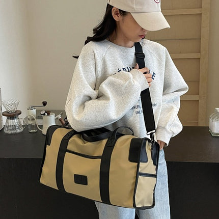 Large Capacity Travel Bag Can Carry Fashionable Luggage Bag Retro Handbag Dry and Wet Separate Sports Fitness Bag