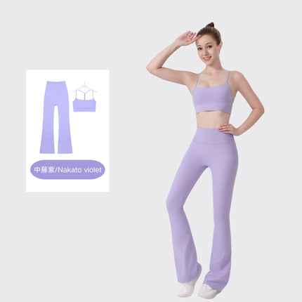 [in Stock] Ld Speaker Y-Shaped Vest Set Long Sleeve Women's Slim Fit Jacket Stretchy Sports Yoga Wear