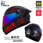M / Carbon fiber red-colorful lenses