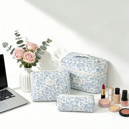 Large-Capacity Partitioned Makeup Bag, High-End Portable Storage Bag, Wholesale in Stock, Exclusively for Cross-Border Sales, Supports Labeling and Dropshipping