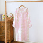 Ll crepe round neck lace long-sleeved skirt-vertical tulip / M