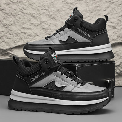 Leather Versatile Casual Microfiber Fashionable Spring Men's Shoes New Sports Shoes Retro Men's Trendy 2025