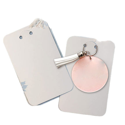7.5*12cm key chain packing card Kraft paper card diy jewelry display cardboard key ring retail label