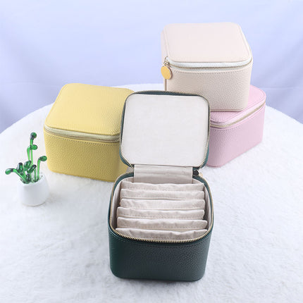 Cross-Border Amazon Internet Celebrity Jewelry Box Portable Travel Packaging Bag Jewelry Storage Box Earrings Earrings Jewelry Box