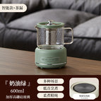 600ML / Smart single pot + tea drain [cream green]