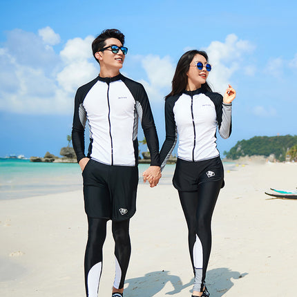 Sun Protection Quick-Drying Diving Suit Split Long-Sleeved Long Pants Swimwear Jellyfish Suit Couple Warm Men's Swimwear Women's Surfing Suit