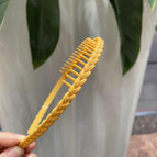 Wheat ears with yellow teeth