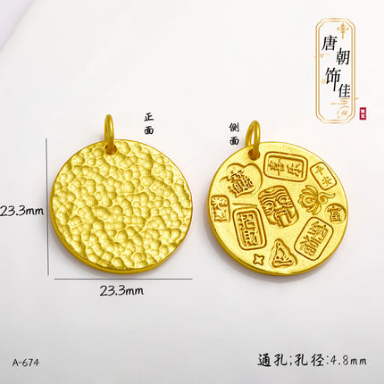 Long-standing Vietnamese gold diy accessories Fushun Gourd Taisui Ping An Lock Ruyi Shangui Wealth Pendant for Women