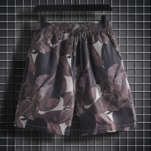 Cross-border New Men's Beach Pants Summer Flower Shorts Summer Large Pants Casual plus size Loose Seashore Pants Men's Trendy