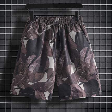 Hawaii Seaside Casual Shorts Men's Summer Ins Flower Pants Couple's Beach Pants Fashionable Loose Sports Pants