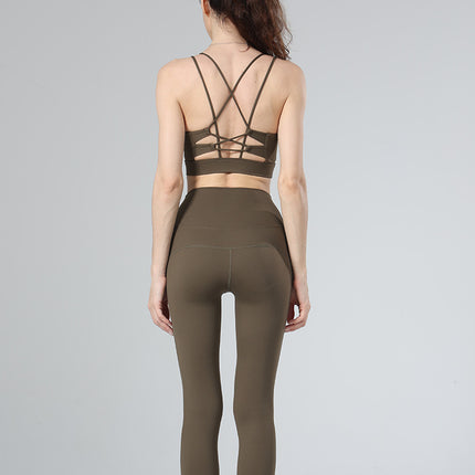 Yoga clothing lulu yoga vest naked yoga clothing women sexy fitness clothing running tight wholesale sling exercise