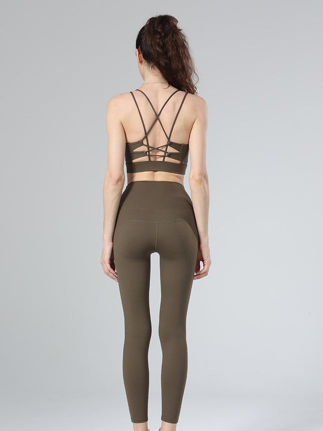 Yoga clothing lulu yoga vest naked yoga clothing women sexy fitness clothing running tight wholesale sling exercise
