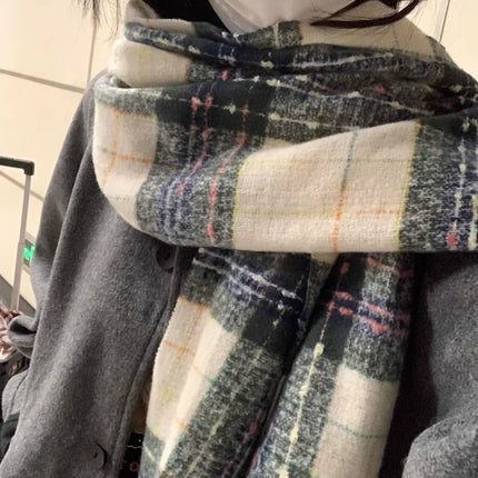 Factory Mixed Batch New Plaid Scarf Women's Winter Ins All-match Student Scarf Warm Cashmere Korean Style Scarf