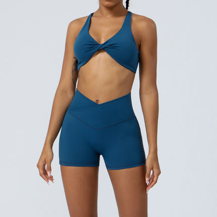 Cross-border European and American Yoga Suit High Waist Hip-lifting Running Fitness Suit Tight Yoga Sports Suit for Women