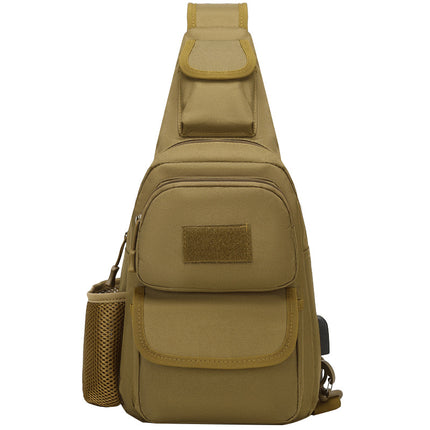 Outdoor Camouflage Mobile Phone Bag Crossbody Bag Men's Single Shoulder Bag Men's 2024 New Chest Bag Wallet Sports Riding Bag