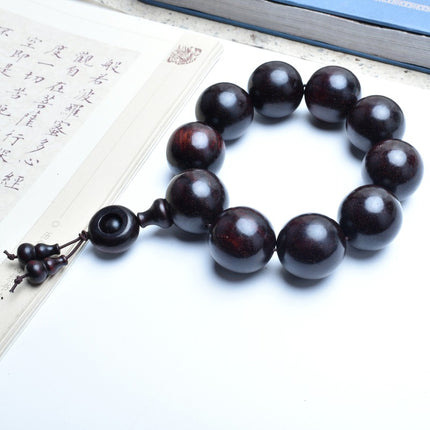 Venus Old Material Zambia Lobular Red Sandalwood Handheld Chain High Oil Mimi Buddha Bead String New Chinese Style Ornament for Men and Women