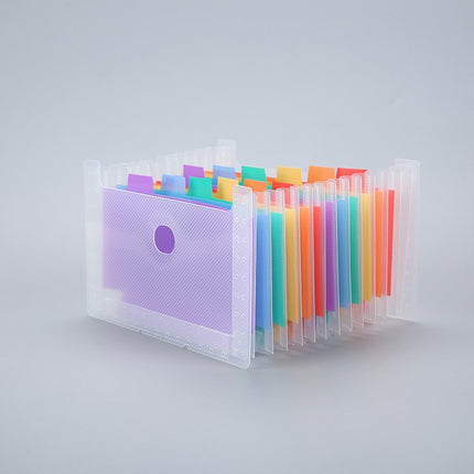 New 13-grid bill storage folder material storage bag multi-layer self-built index attribute folder desktop vertical bag