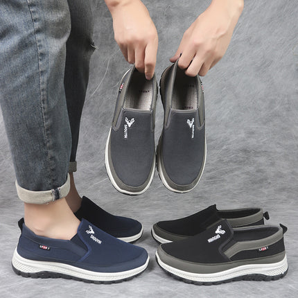 Wholesale and retail old Beijing cloth shoes men's soft bottom breathable middle-aged father non-slip elderly walking shoes