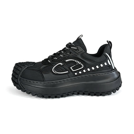 2025 Summer New Men's Shoes Increased Thick Bottom Breathable Mesh Sports Casual Shoes Mecha Style Niche Torre Shoes