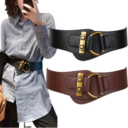 Elastic Decorative Wide Belt for Women, Fashionable and Versatile, Personalized Women's Girdle with Jacket, Coat and Sweater Trend