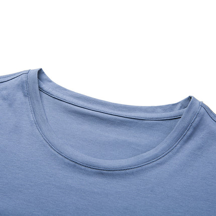 Mingdi Mouse Men's Summer Fashion Versatile Short-Sleeved Round Neck T-Shirt Korean Style Pure Cotton Large Size Loose Young Men's T-Shirt