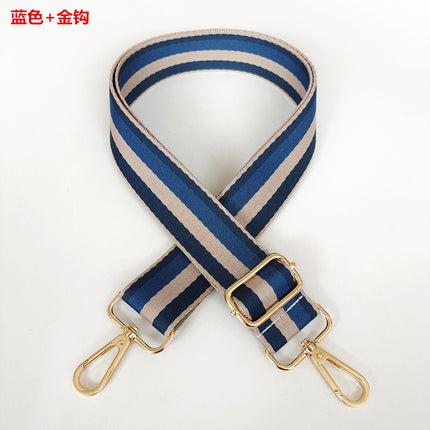 Thickened Color Stripe Wide Shoulder Strap Adjustable Shoulder Crossbody Bag Strap Small Fresh Women's Bag Extended Belt Wholesale Belt