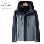 Polar fleece clear gray blue with navy blue / M