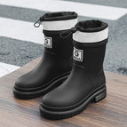 [fixed waterproof drawstring - no fleece] black - sneaker size / 36