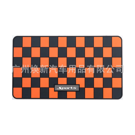 Car dashboard car mobile phone anti-slip mat new PVC cross-border hot-selling storage mat plaid anti-slip mat