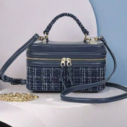 Z's Cross-Border Trend 2025 New Popular Satchel Canvas Hard Casual Work Clothing Small Square Bag Single Shoulder Crossbody Bag