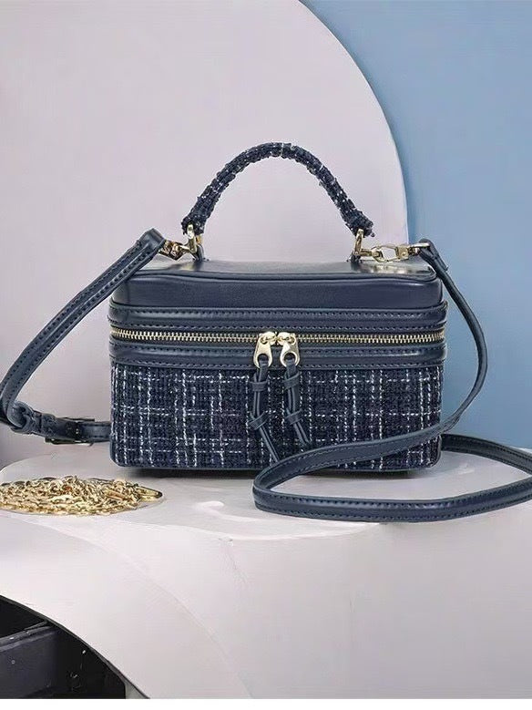 Z's Cross-Border Trend 2025 New Popular Satchel Canvas Hard Casual Work Clothing Small Square Bag Single Shoulder Crossbody Bag