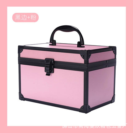 Professional ear picking and foot washing KTV practical toolbox single open double-layer cosmetic case with mirror beauty eyelash storage box