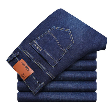 Summer Thin Jeans Men's Loose Straight Middle-aged Spring Middle-aged Men's Clothing Dad's Clothing Men's Casual Pants